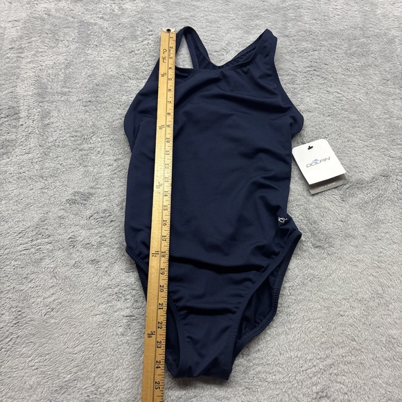Dolfin Swimsuit Women's Size 36 Ocean Basic Navy Performance Back 1 PC 7482S - Picture 2 of 4